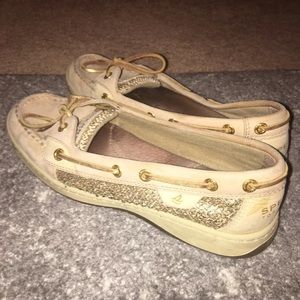 Women’s Size 8 Gold Sparkle Sperrys